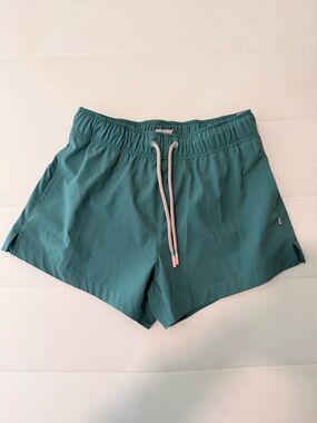 OCEAN+COAST Women's Teal Sweat Shorts Drawstring Lined Elastic Waist Size S